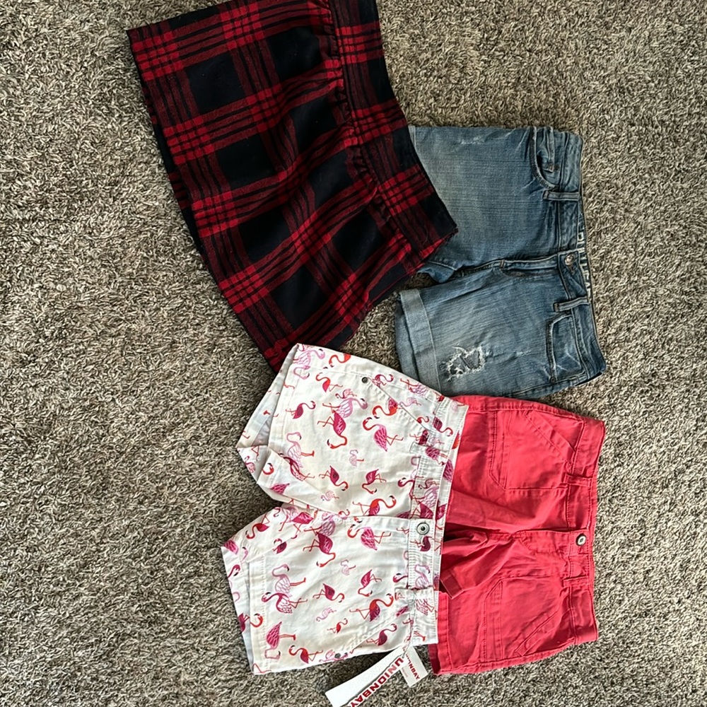 Unionbay Abercrombie bullhead. Big girls size 14 shorts skirt some new. Flannel